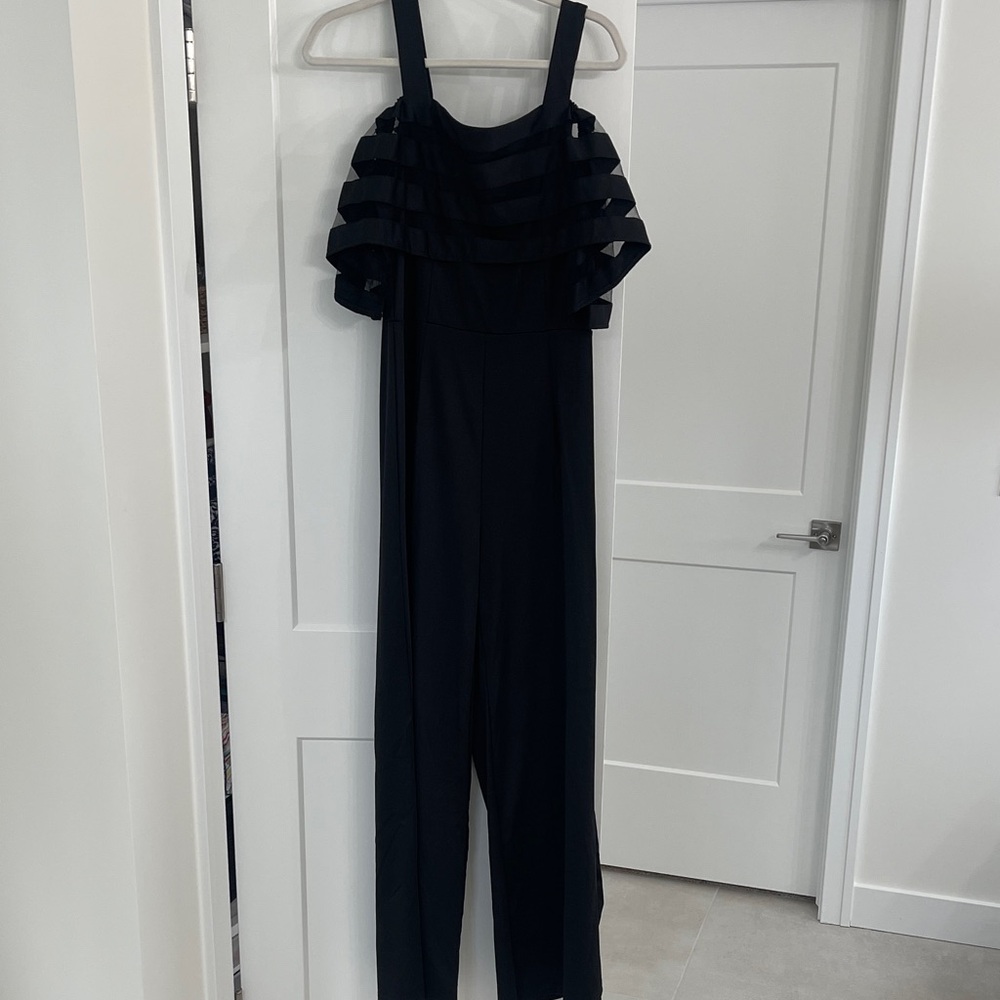Amazon Essentials Black Off-Shoulder Jumpsuit - image 1